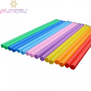 【COLORFUL】Cocktail Straws 100pcs Eco-Friendly Extra Large Intimate Design Plastic