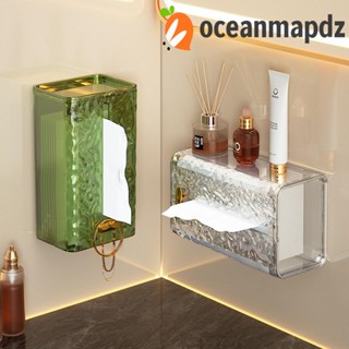 OCEANMAPDZ กล่องใส่กระดาษทิชชู่ พลาสติก ลายธารน้ําแข็ง แบบสร้างสรรค์ สไตล์โมเดิร์น สําหรับตกแต่งบ้าน ห้องนอน