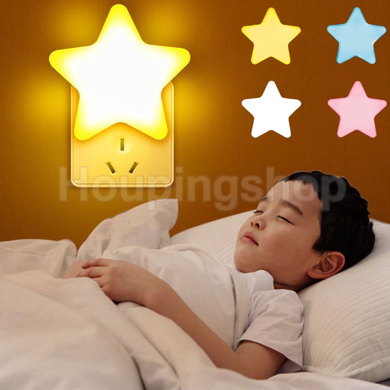 โคมไฟกลางคืน LED ติดผนัง ควบคุมเซนเซอร์อัตโนมัติ ห้องนอนเด็ก โคมไฟข้างเตียงเด็ก โคมไฟนอน ห้องโถง ทางเดินบันได