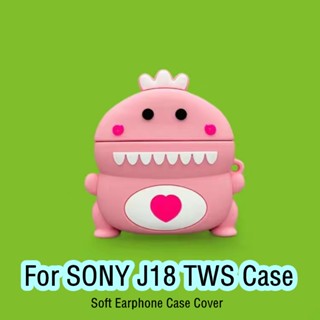 【Ĕĕ】เคสหูฟัง แบบนิ่ม ลายการ์ตูน สําหรับ SONY J18 TWS SONY J18 TWS