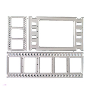 Aoto แผ่นแม่แบบโลหะ ตัดลายนูน รูปฟิล์ม สําหรับตกแต่งสมุดภาพ อัลบั้ม แสตมป์ กระดาษ การ์ด DIY