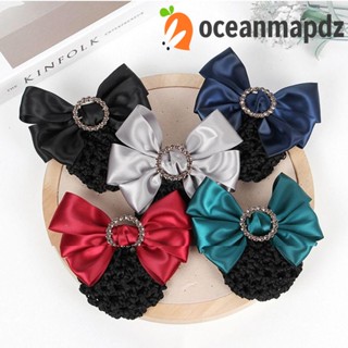 OCEANMAPDZ กิ๊บติดผม ผ้าตาข่าย ประดับโบว์ หรูหรา แฟชั่นฤดูใบไม้ผลิ สําหรับผู้หญิง โรงแรม พยาบาล