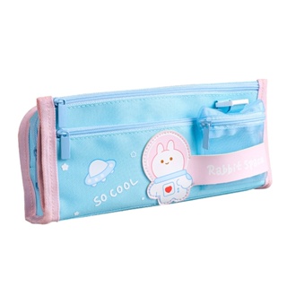 Gift Cute Wear Resistant School Stationery Boys Girls Zipper Closure Pen Holder For Student With Coin Purse Pencil Case