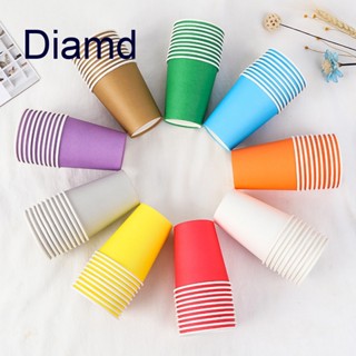 Diamd ถ้วยกระดาษ แบบใช้แล้วทิ้ง DIY สําหรับตกแต่งงานแต่งงาน วันเกิดเด็ก 10 ชิ้น ต่อชุด