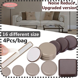 Bebettform 4Pcs Furniture Sliders Pads Plastic Round Square Shape Easy Move Floor Protector Chair Fittings