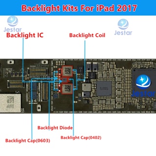 ชุดไดโอด ไดรเวอร์ คอยล์ ฝา ไดโอด ไอซี ไฟแบ็คไลท์ สําหรับ iPad 5th 2017 A1822 A1823 2-10 ชุด