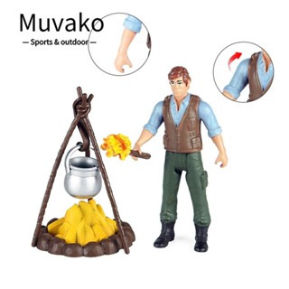 Muvako โมเดลไฟฉาย PVC ขนาดเล็ก อุปกรณ์ประกอบฉากตั้งแคมป์ สําหรับตกแต่งสวน