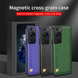 เคสโทรศัพท์มือถือหนัง กันกระแทก แบบประกบแม่เหล็ก สําหรับ Huawei P60 Pro 4G P 60 Pro P60Pro