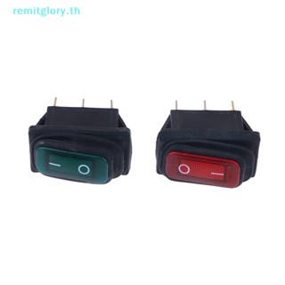 Remitglory สวิตช์ไฟ LED 3 Pin 12V 220V 20A ทรงสี่เหลี่ยมผืนผ้า