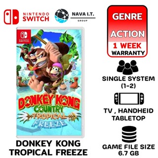 COINSคืน15%⚡FB9JMZV6⚡ NINTENDO DONKEY KONG TROPICAL FREEZE SWITC แผ่นเกมส์ JOY-CON ของแท้จากศูนย์