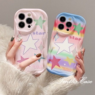 เคสโทรศัพท์มือถือ ขอบโค้ง ลายดาวนําโชค 3D สําหรับ Realme C53 C55 C35 C33 C31 C30 C21Y C25 C25s C25Y C12 C21 C20 C20A C11 C15 8i 6i 5i 5s 5 Narzo 50A 50i Prime