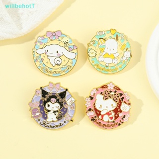 SANRIO [WillbehotT] เข็มกลัด รูปการ์ตูน Hello Kitty Kuromi น่ารัก เครื่องประดับ สําหรับติดกระเป๋าเป้สะพายหลัง [ใหม่]