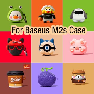 พร้อมส่ง!  เคสหูฟัง แบบนิ่ม ลายการ์ตูน สําหรับ Baseus M2s M2s