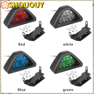 SHOUOUY ไฟเบรก 12LED ทรงสามเหลี่ยม อุปกรณ์เสริม สําหรับรถยนต์