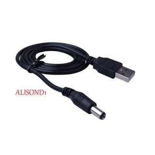 ALISOND1 อะแดปเตอร์สายชาร์จ MP4 3.5 มม. ปลั๊ก 5.5*2.1 มม. ตัวผู้ เป็น USB เป็น DC 3.5 มม.