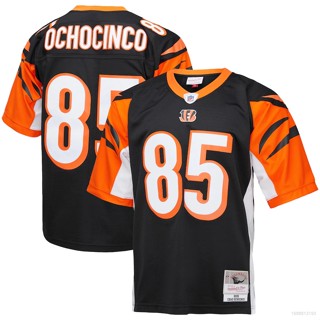 เสื้อกีฬาแขนสั้น ลายทีมชาติฟุตบอล Cincinnati Bengals HQ1 NFL Chad Ochocinco สไตล์เรโทร QH1