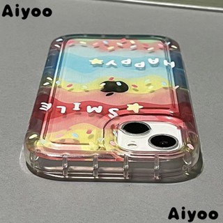 Apple ใหม่ กันกระแทก✅เคสโทรศัพท์มือถือใส แบบนิ่ม ลายคลื่น สีตัดกัน สําหรับ Apple Iphone 11 Max 1312 1414Pro IUN2