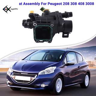 9807198480 เทอร์โมสตัทระบายความร้อนเครื่องยนต์รถยนต์ สําหรับ Peugeot 208 308 408 3008 Citroen C3 C4 DS3 DS4 1.2T