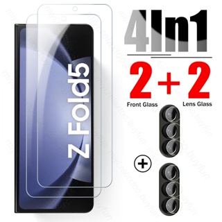 4In1 Camera Lens Film Screen Protector Tempered Glass For Samsung ZFold5 Galaxy Z Fold5 Fold 5 5G SM-F946B 7.6" Protective Glass