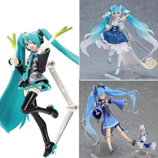 โมเดลฟิกเกอร์ PVC รูป Hatsune Miku Figma 014 EX037 EX054 ข้อต่อขยับได้ ของเล่นสําหรับเด็ก