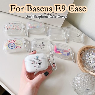 【Yoshida】เคสหูฟัง แบบนิ่ม ลายการ์ตูนมินิมอล สําหรับ Baseus E9 E9