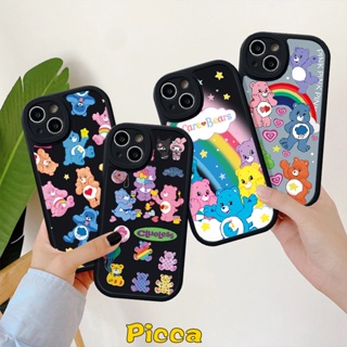 เคสโทรศัพท์มือถือแบบนิ่ม TPU กันกระแทก ลายการ์ตูนหมี หัวใจ ดาว สีรุ้ง สําหรับ IPhone 7 Plus 6 6s 7 8 Plus 12 14 11 13 Pro Max XR X XS Max SE 2020