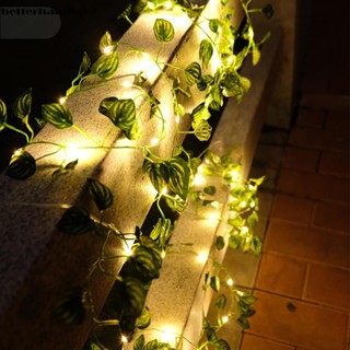 Solar Vine String Lights Outdoor Water Resistant Ivy Lights LED Artificial Rattan Green Plant Decoration Maple Leaf Garland Lamp