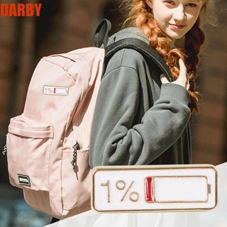 Darby เข็มกลัด 99% 1% เปลี่ยนแบตเตอรี่ ลาย My-Social Mood Move To The Mood As You Artistic Lapel Pin สําหรับตกแต่งกระเป๋านักเรียน