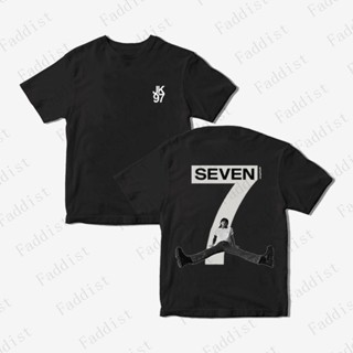 เสื้อยืดแขนสั้นลําลอง ผ้าฝ้าย คอกลม พิมพ์ลาย KPOP Bangtan Boys JK Seven สําหรับผู้ชาย และผู้หญิง 2023