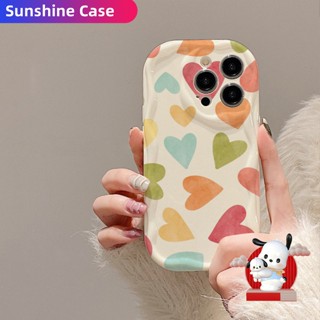 เคสป้องกันโทรศัพท์มือถือ TPU แบบนิ่ม ลายหัวใจ สีพื้น สําหรับ Redmi 12C 10C 10A 10 9T 9C 9A Note 12s 12 11 11s 10 10s 9s Pro Mi12 11Lite Poco X3