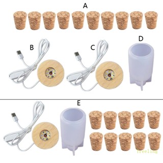 Treeling แม่พิมพ์เรซิ่น ทรงกระบอก พร้อมสวิตช์ USB สําหรับตกแต่งบ้าน Diy