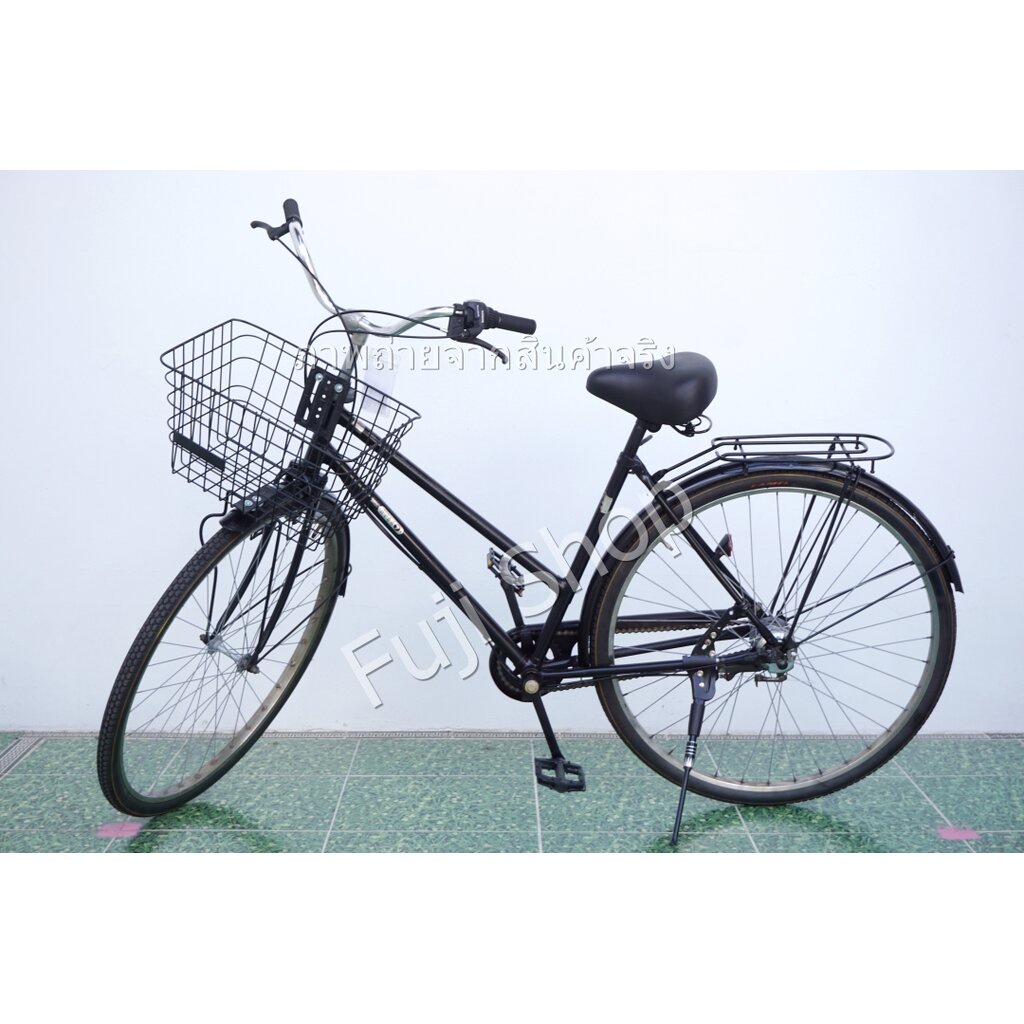 จักรยานแม่บ้านญี่ปุ่น - ล้อ 28 นิ้ว - มีเกียร์ - สีดำ [จักรยานมือสอง]