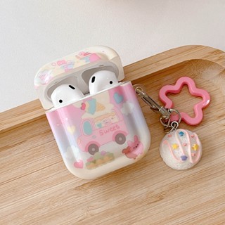 เคสหูฟัง กันกระแทก ลายไอศกรีม สีชมพู สําหรับ AirPods Pro 2 2nd 3 2 1