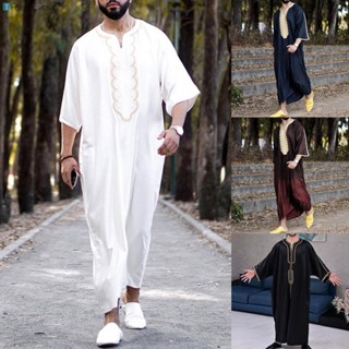 เสื้อคลุมชาวมุสลิม ซาอุดิอาหรับ Jubba Kaftan สําหรับผู้ชาย