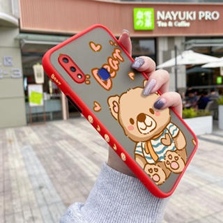 เคสโทรศัพท์มือถือ ซิลิโคนแข็ง ขอบสี่เหลี่ยม กันกระแทก ลายการ์ตูนหมีน่ารัก สําหรับ VIVO V11i Z3 Z3i