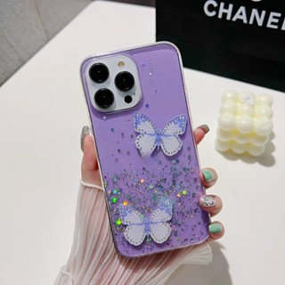 เคสโทรศัพท์มือถือ ลายผีเสื้อ ประดับเลื่อม ขนาดใหญ่ สีชมพู สําหรับ Samsung Galaxy S23 22 21 Ultra 22 21 Plus 21 20 FE