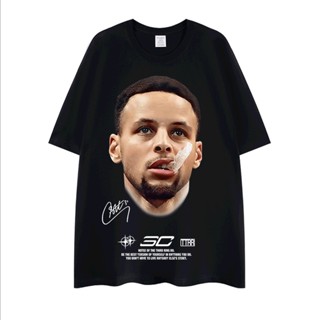 เสื้อยืดแขนสั้น พิมพ์ลาย NBA Star ทรงหลวม สไตล์ฮิปฮอป อเมริกัน สตรีท เหมาะกับฤดูร้อน สําหรับผู้ชาย และผู้หญิง