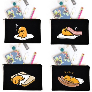  กระเป๋าดินสอ ผ้าฟาบริค ขนาดเล็ก ลายไข่ขี้เกียจ Sushi Gudetama Kawaii สไตล์เกาหลี สําหรับใส่เครื่องเขียน