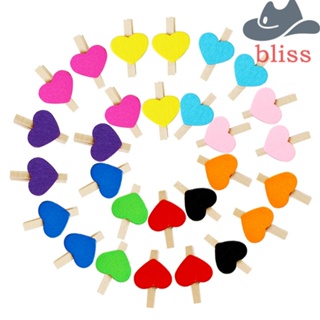 Bliss คลิปหนีบกระดาษ รูปภาพ แบบไม้ DIY สําหรับตกแต่งบ้าน ปาร์ตี้ 50 ชิ้น ต่อล็อต