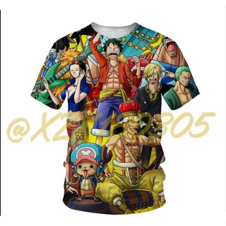เสื้อเชิ้ต ลายการ์ตูนอนิเมะ One-Piece 3D 08
