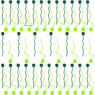 [Rut] St. 30 ชิ้น ของเล่นวันแพทริก ของเล่นเหนียว สําหรับเด็ก St Patricks Day Sticky Toys Green Four Leaf Clovers, Stretchy Toy Shamrock COD