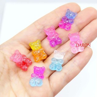 Daron จี้เรซิ่น รูปหมีน่ารัก สีแคนดี้ สําหรับตกแต่งสมุดภาพ 20 ชิ้น ต่อล็อต