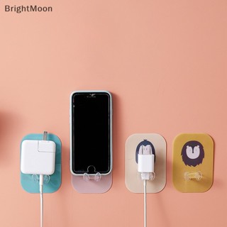 Brightmoon ตะขอแขวนปลั๊กไฟ แบบใส สําหรับครัวเรือน 5 ชิ้น