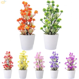 【VARSTR】Lifelike Fake Plant Flower Potted Bonsai for Home Decor Various Colors Available