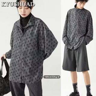 KYUSHUAD ใหม่ที่เรียบง่ายฮาราจูกุมาตรฐานเสื้อเทรนด์ญี่ปุ่น, เสื้อแขนยาวประจำวันที่อ่อนเยาว์และเป็นที่นิยมสำหรับผู้ชาย,