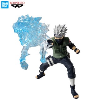 Bandai Genuine NARUTO Finished Model Kit BANPRESTO Series Hatake Kakashi Anime Action Figure Toys for Boys Collectible Toy