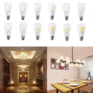 หลอดไฟ LED 2W 4W 6W 8W สกรู 64*148 มม. Edison E27 ST64 DIY