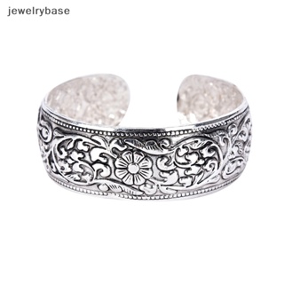 [jewelrybase] ใหม่ ทิเบต เงิน โทเท็ม กําไลข้อมือ แกะสลัก ดอกไม้นําโชค กําไลข้อมือ สร้อยข้อมือ บูติก