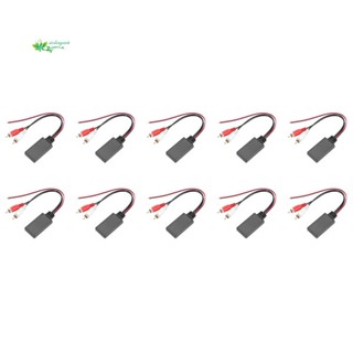 อะแดปเตอร์โมดูลเสียงบลูทูธไร้สาย Rca Aux สําหรับรถยนต์ 10 ชิ้น
