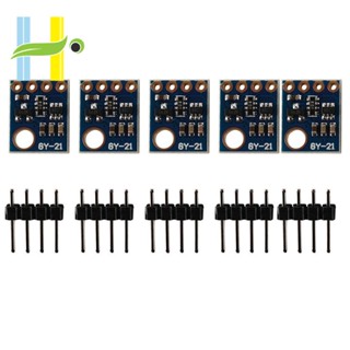 โมดูลเซนเซอร์อุณหภูมิความชื้นดิจิทัล Si7021 GY-21 SHT21 HTU21 SHT11 SHT15 สําหรับโมดูลวงจรรวม CMOS พลังงานต่ํา 5 ชิ้น